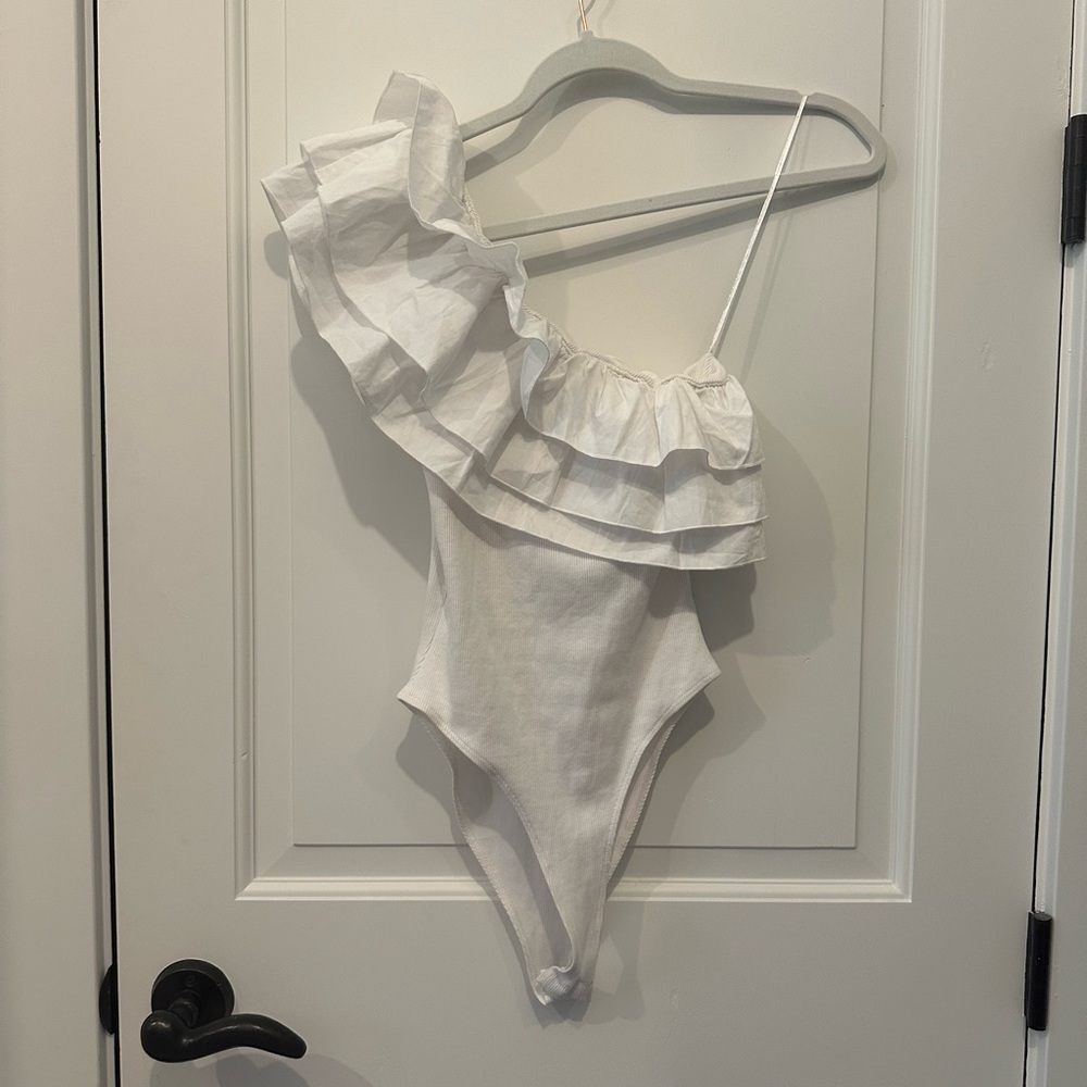 Zara Ruffle Bodysuit, Small
